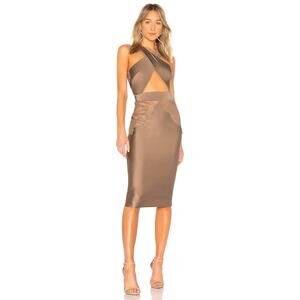 Revolve Michael Costello Philip Lace Cut Out Bodycon Midi Dress